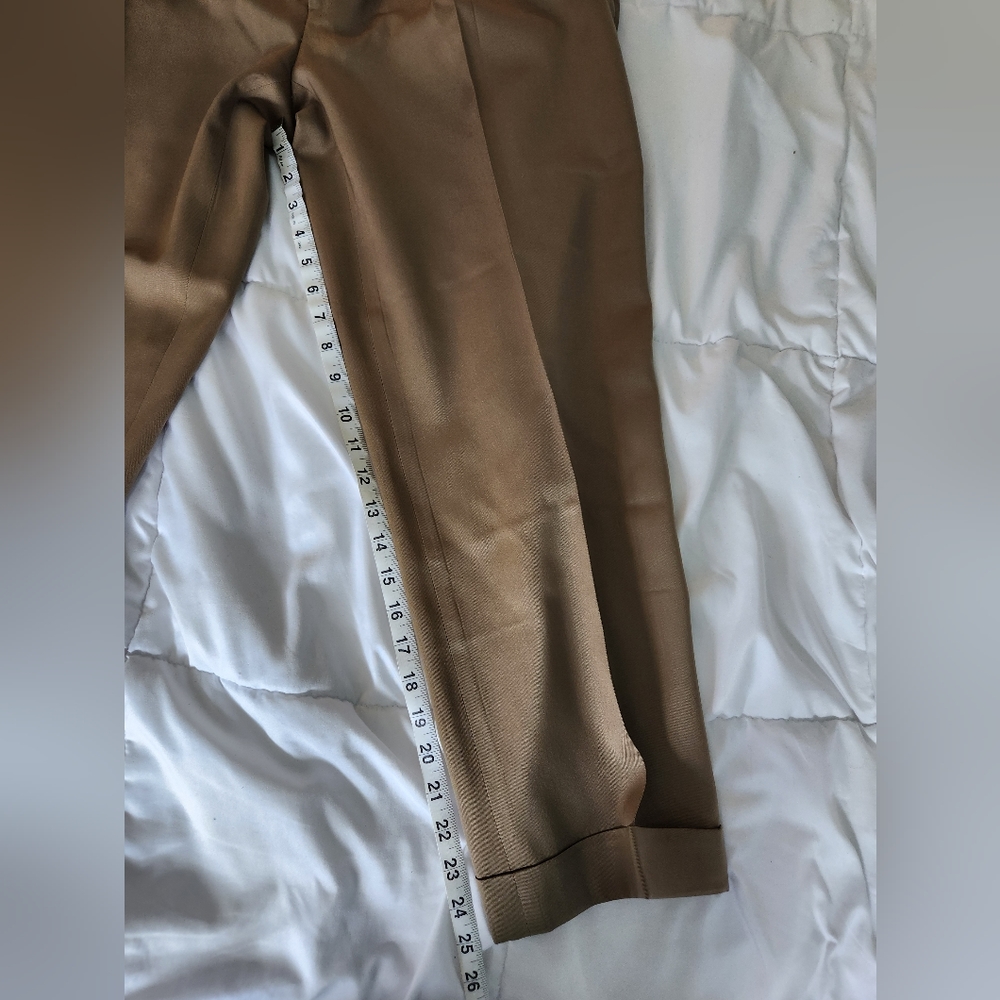 Bergdorf Goodman Size 34 Olive Dress Pants - Picture 3 of 6
